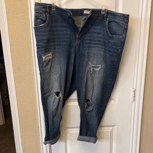 Faded Glory Women's Distressed Blue Jeans